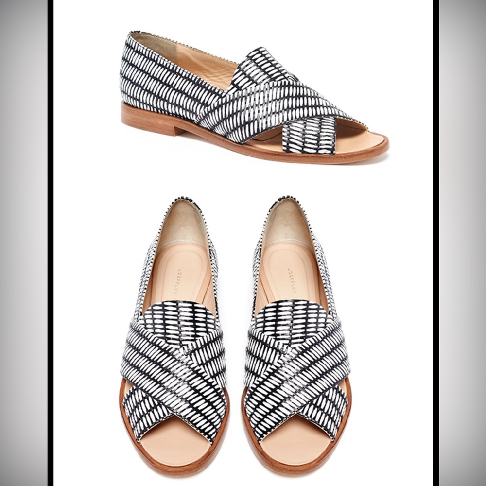 Loeffler Randall Black and White Sandals